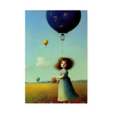 Whimsical Playful Wall Art Canvas {Girl with Balloon V3} Canvas Wall Art Sckribbles 20x30  