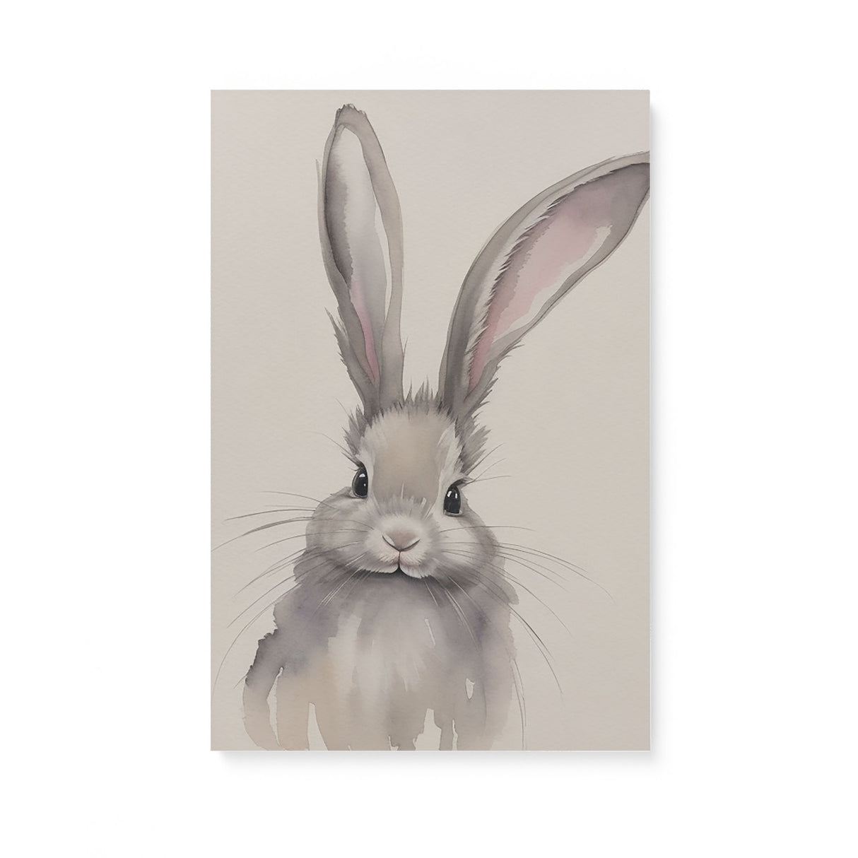 Nursery Watercolor Rabbit Illustration Wall Art Canvas {All Ears} Canvas Wall Art Sckribbles 16x24  