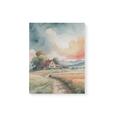 Classic Landscape Watercolor Wall Art Canvas {Road to Calm} Canvas Wall Art Sckribbles 11x14  