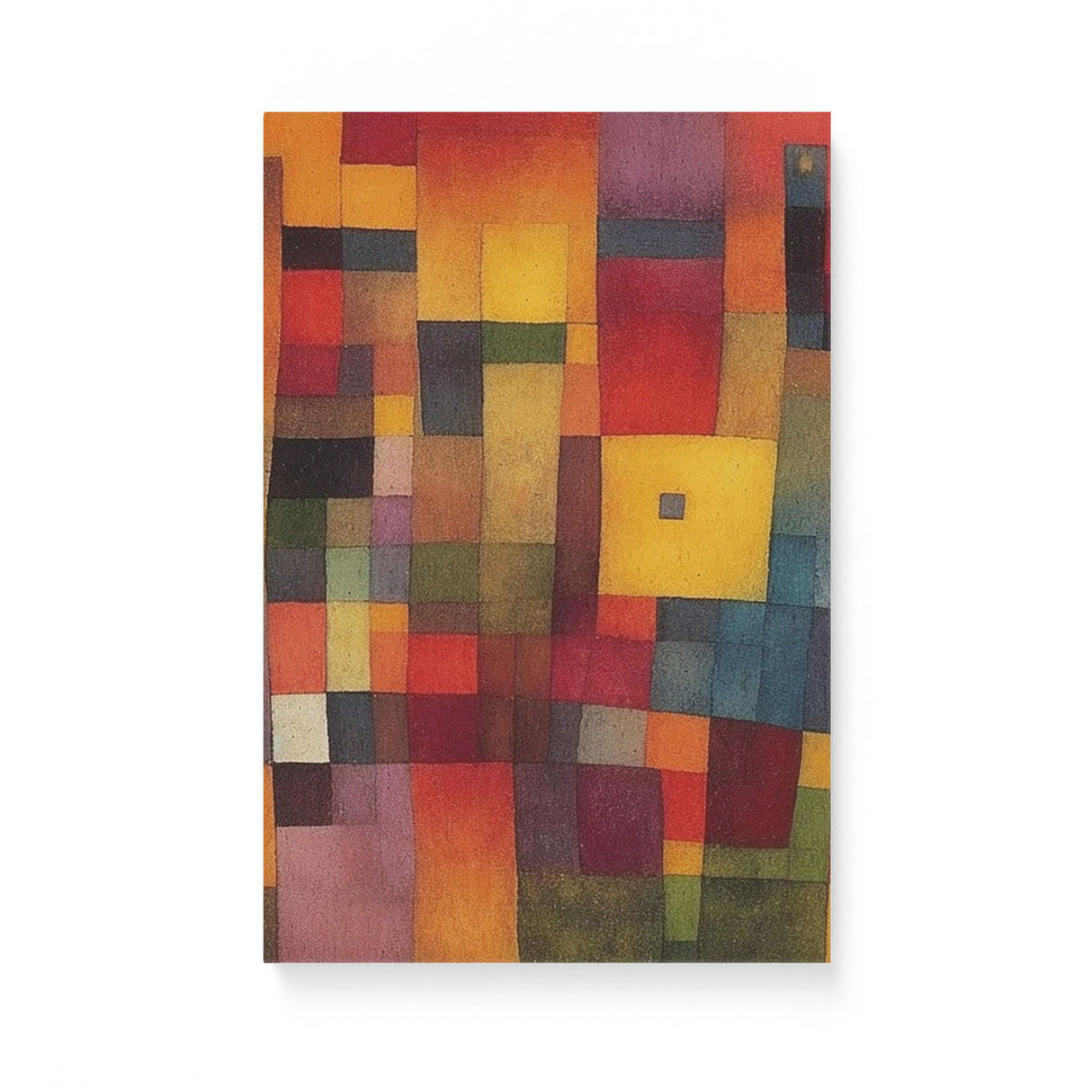 Abstract Colorful Cubes Wall Art Canvas {Dusty Blocks} Canvas Wall Art Sckribbles 12x18  