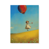 Whimsical Fun Wall Art Canvas {Girl with Balloon V1} Canvas Wall Art Sckribbles 18x24  
