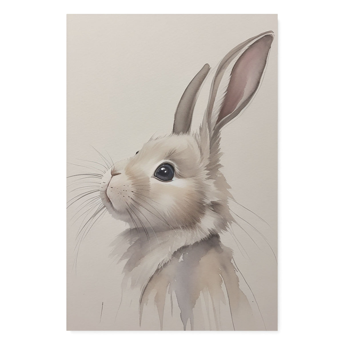 Sweet Rabbit Nursery Wall Art Canvas {Curious Bunny} Canvas Wall Art Sckribbles 32x48  