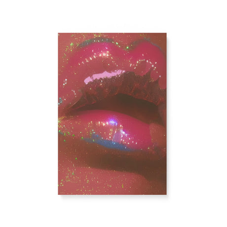 70's Retro Disco Lips Covered in Glitter Canvas Wall Art {Glitter Lips} Canvas Wall Art Sckribbles 8x12  