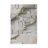 3D Neutral Shapes Canvas Wall Art {Textured Tan} Canvas Wall Art Sckribbles 24x36  