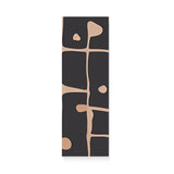 Contemporary Abstract Black with Brown Lines and Spots Wall Art Canvas {Stick Splat} Canvas Wall Art Sckribbles 10x30  
