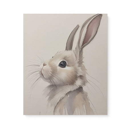 Sweet Rabbit Nursery Wall Art Canvas {Curious Bunny} Canvas Wall Art Sckribbles 20x24  