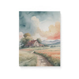 Classic Landscape Watercolor Wall Art Canvas {Road to Calm} Canvas Wall Art Sckribbles 12x16  