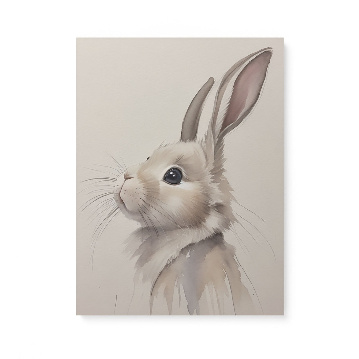 Sweet Rabbit Nursery Wall Art Canvas {Curious Bunny} Canvas Wall Art Sckribbles 18x24  