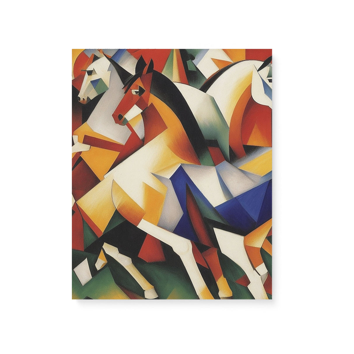 Colorful Cubism Horse Wall Art Canvas {Angled Horses} Canvas Wall Art Sckribbles 16x20  