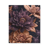 Stylized Neutral and Purple Flowers in Space Canvas Wall Art {Galaxy Love} Canvas Wall Art Sckribbles 20x24  