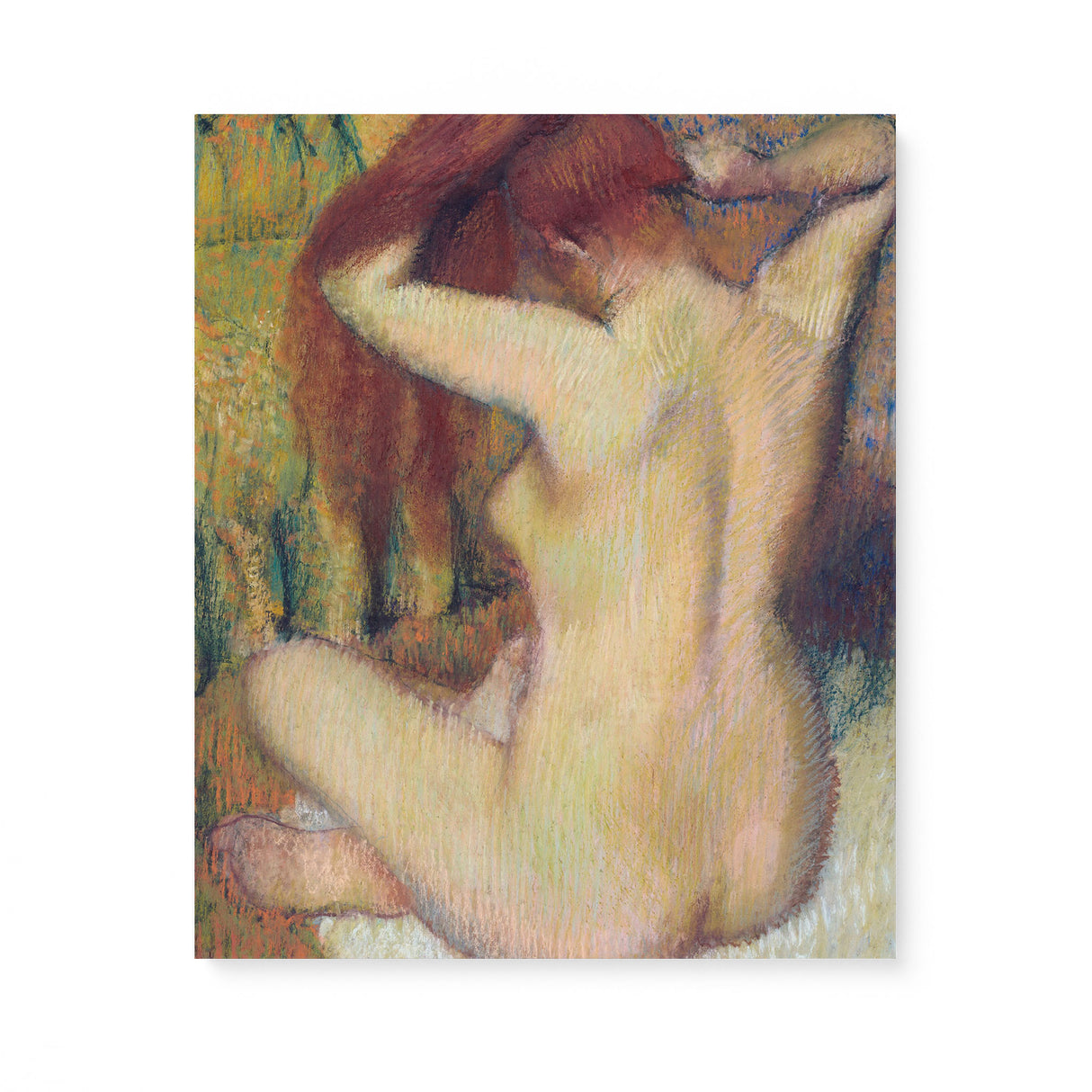 "Woman Combing Her Hair" Vintage Drawing Wall Art Canvas by Edgar Degas Canvas Wall Art Sckribbles 20x24  