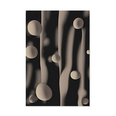 Abstract Modern Dark Neutral Black and Brown Blobs in the Universe Wall Art Canvas {Space Blobs} Canvas Wall Art Sckribbles 20x30  