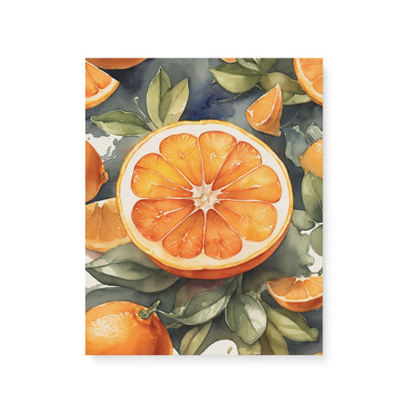 Fresh Watercolor Orange Canvas Wall Art {Morning Citrus} Canvas Wall Art Sckribbles 16x20  