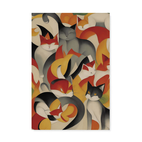 Fun Colorful Wall Art Canvas {Cats Vs Cubism} Canvas Wall Art Sckribbles 20x30  