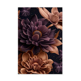 Stylized Neutral and Purple Flowers in Space Canvas Wall Art {Galaxy Love} Canvas Wall Art Sckribbles 24x36  