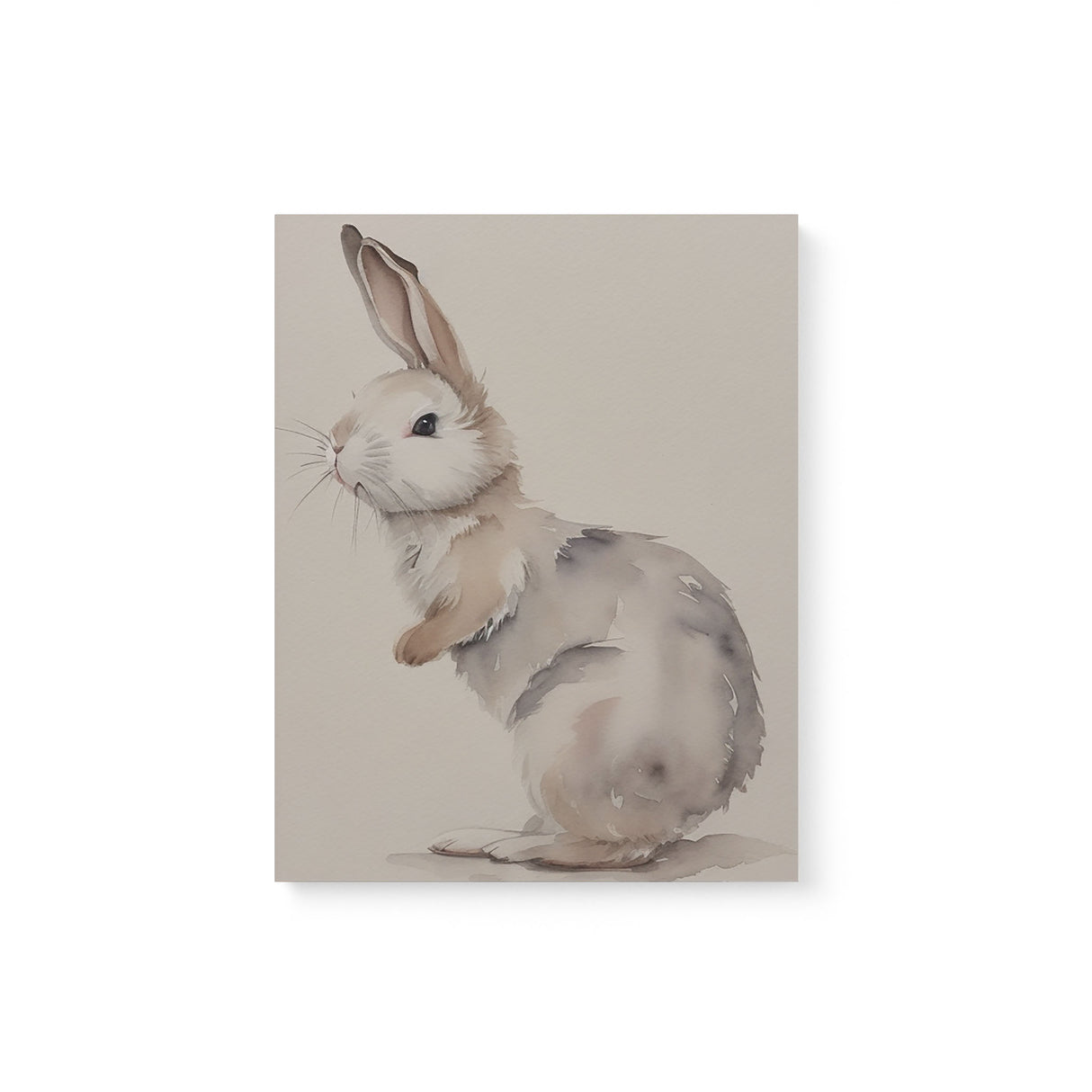 Cute Rabbit Watercolor Illustration Wall Art Canvas {The Wabbit} Canvas Wall Art Sckribbles 11x14  