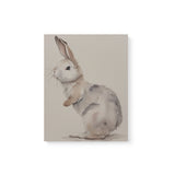 Cute Rabbit Watercolor Illustration Wall Art Canvas {The Wabbit} Canvas Wall Art Sckribbles 11x14  