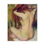 "Woman Combing Her Hair" Vintage Drawing Wall Art Canvas by Edgar Degas Canvas Wall Art Sckribbles 24x30  