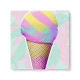 Pastel Ice Cream Cone Canvas Wall Art {I Scream Pastel} Canvas Wall Art Sckribbles 36x36  