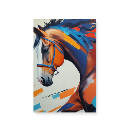 Modern Colorful Horse Wall Art Canvas {Horse Dash} Canvas Wall Art Sckribbles 8x12  
