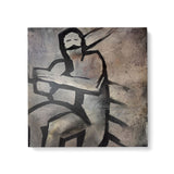 Dark Masculine Wall Art Canvas {Kneeling Shadow} Canvas Wall Art Sckribbles 24x24  
