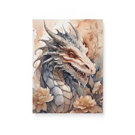 Mythical Medieval Watercolor Wall Art Canvas {World of Dragon} Canvas Wall Art Sckribbles 12x16  