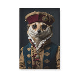 Meerkat in 18th-Century Clothing Vintage Wall Art Canvas {The Regal Meerkat} Canvas Wall Art Sckribbles 16x24  