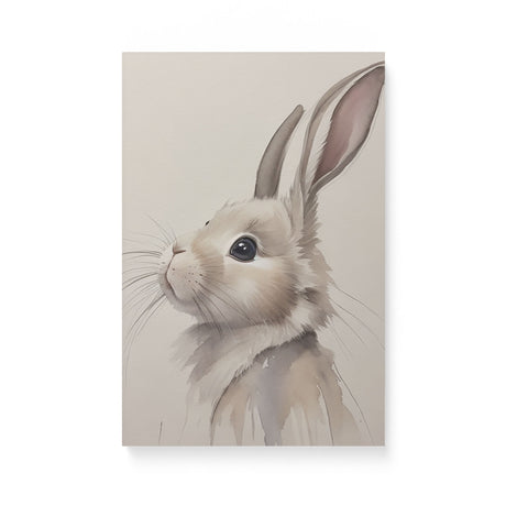 Sweet Rabbit Nursery Wall Art Canvas {Curious Bunny} Canvas Wall Art Sckribbles 12x18  