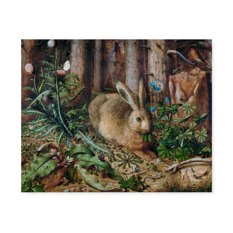 "A Hare in the Forest" Wall Art Canvas Print by Hans Hofmann (1585) Canvas Wall Art Sckribbles 30x24  