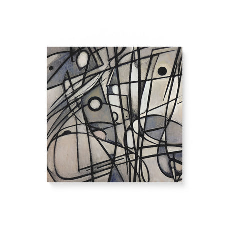 Modern Gray Chaotic Wall Art Canvas {Still Angry} Canvas Wall Art Sckribbles 16x16  