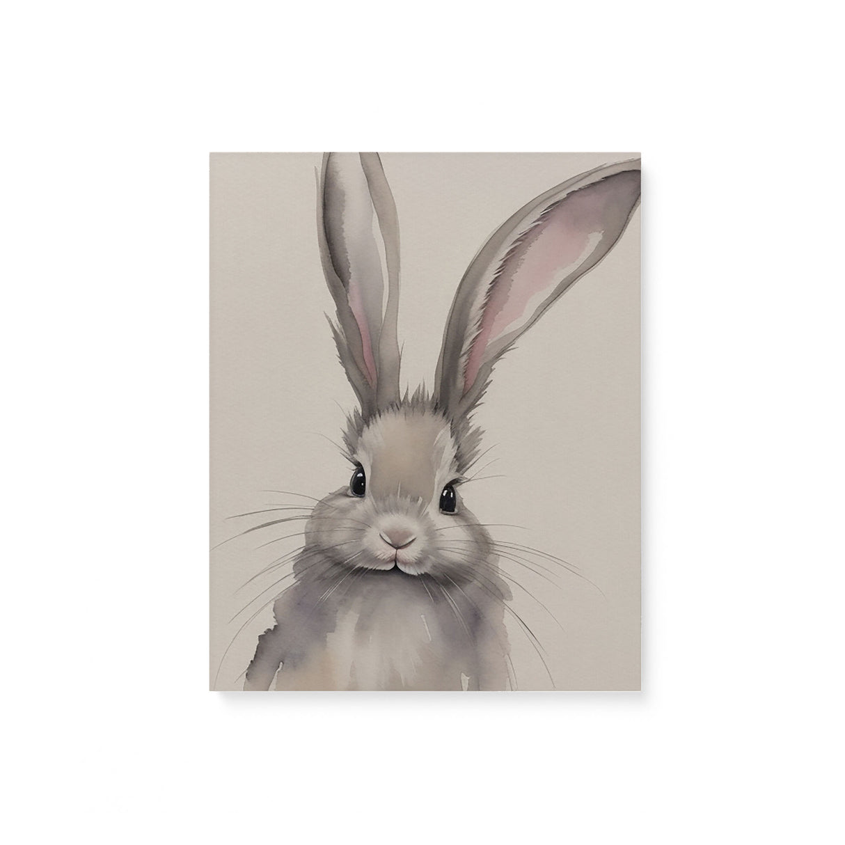 Nursery Watercolor Rabbit Illustration Wall Art Canvas {All Ears} Canvas Wall Art Sckribbles 8x10  