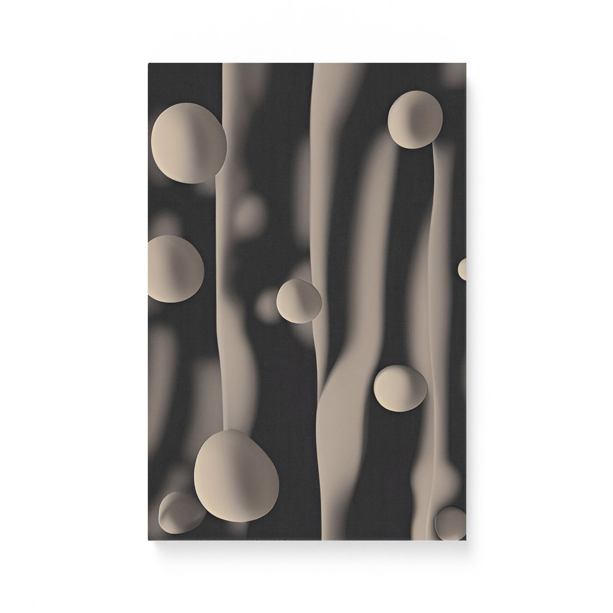 Abstract Modern Dark Neutral Black and Brown Blobs in the Universe Wall Art Canvas {Space Blobs} Canvas Wall Art Sckribbles 12x18  