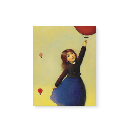 Bright Colorful Fun Wall Art Canvas {Girl with Balloon V2} Canvas Wall Art Sckribbles 11x14  