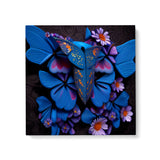 Bright Royal Blue 3D Butterfly Nursery Wall Art Canvas {Queen Papillon} Canvas Wall Art Sckribbles 24x24  
