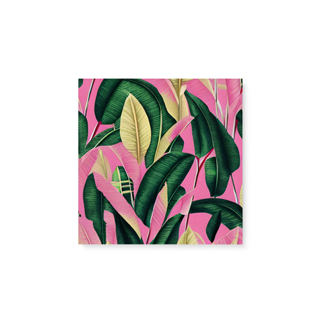 Tropical Palm Tree Leaves Canvas Wall Art {Pink Palms} Canvas Wall Art Sckribbles 8x8  