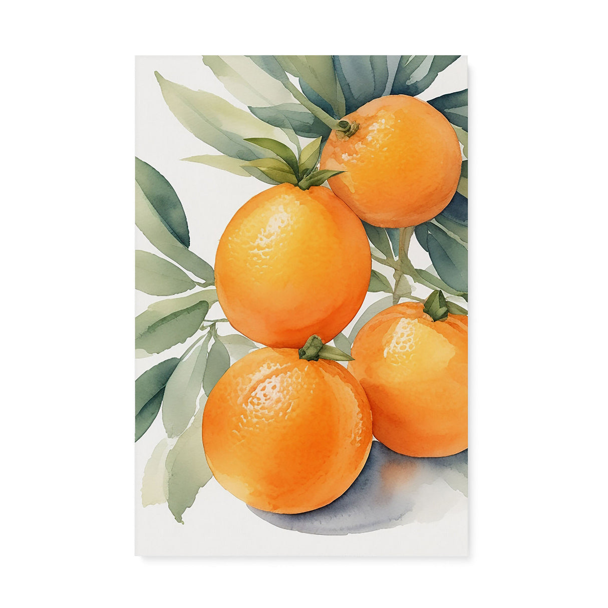 Bunch of Oranges Kitchen Watercolor Wall Art Canvas {Citrus Love} Canvas Wall Art Sckribbles 24x36  