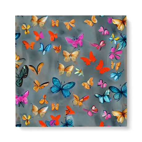 Colorful Insect Wall Art Canvas {Butterfly Party} Canvas Wall Art Sckribbles 40x40  