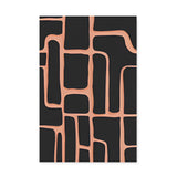 Modern Contemporary Black and Orange Pattern Wall Art Canvas {Zebra Brick} Canvas Wall Art Sckribbles 20x30  