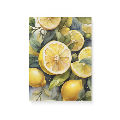 Whimsical Lemon Kitchen Watercolor Wall Art Canvas {Sour Beauty} Canvas Wall Art Sckribbles 12x16  