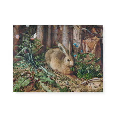 "A Hare in the Forest" Wall Art Canvas Print by Hans Hofmann (1585) Canvas Wall Art Sckribbles 24x18  