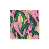 Tropical Palm Tree Leaves Canvas Wall Art {Pink Palms} Canvas Wall Art Sckribbles 16x16  