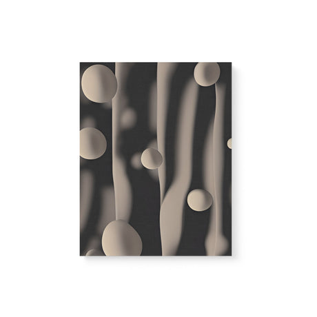 Abstract Modern Dark Neutral Black and Brown Blobs in the Universe Wall Art Canvas {Space Blobs} Canvas Wall Art Sckribbles 11x14  