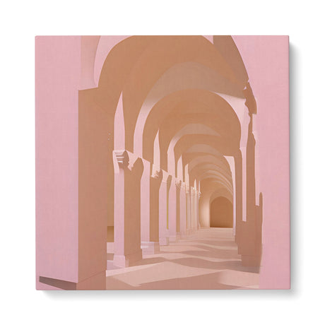 Pink and Neutral Boho Arches Canvas Wall Art {Arch Confusion} Canvas Wall Art Sckribbles 40x40  