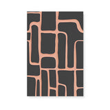 Modern Contemporary Black and Orange Pattern Wall Art Canvas {Zebra Brick} Canvas Wall Art Sckribbles 16x24  