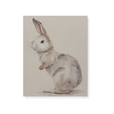 Cute Rabbit Watercolor Illustration Wall Art Canvas {The Wabbit} Canvas Wall Art Sckribbles 16x20  