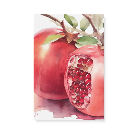 Watercolor Kitchen Fruit Wall Art Canvas {Pomegranate Love} Canvas Wall Art Sckribbles 16x24  