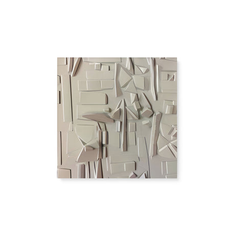 Geometrical Modern 3D Shapes Neutral Beige Canvas Wall Art {Geo Sand} Canvas Wall Art Sckribbles 8x8  