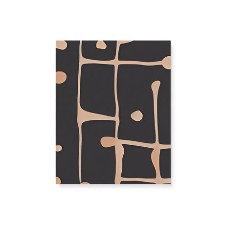 Contemporary Abstract Black with Brown Lines and Spots Wall Art Canvas {Stick Splat} Canvas Wall Art Sckribbles 8x10  