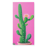 Bright Colorful Pot Plant Wall Art Canvas {Spunky Cactus} Canvas Wall Art Sckribbles 16x32  