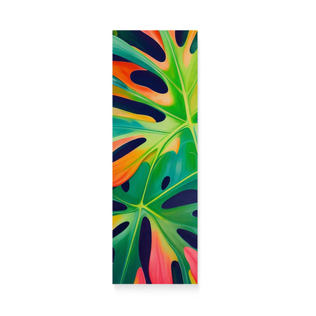 Colorful Monstera Deliciosa Swiss Cheese Wall Art Canvas {Monstera Love} Canvas Wall Art Sckribbles 10x30  